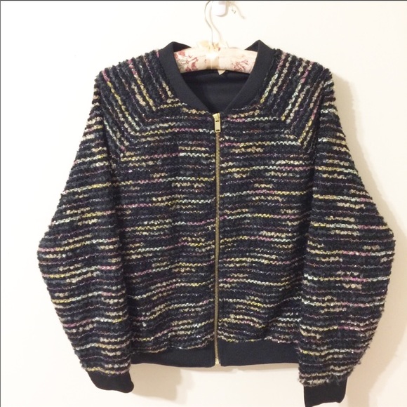 H&M Jackets & Blazers - H&M Glitter Bomber H&M Jackets & Blazers - H&M Glitter Bomber